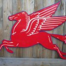 LARGE MOBILGAS PEGASUS SIGN METAL GAS STATION SIGNS P