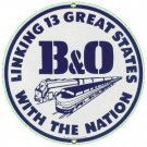 B&O RAILROAD PORCELAIN-OVERLAY SIGN METAL SIGNS R