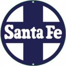 SANTE FE PORCELAIN-OVERLAY SIGN METAL ADV SIGNS S