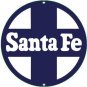 SANTE FE PORCELAIN-OVERLAY SIGN METAL ADV SIGNS S