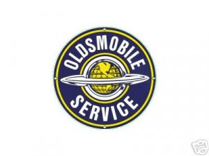 OLDSMOBILE SERVICE PORCELAIN COAT SIGN METAL ADV SIGNS