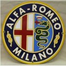 ALFA-ROMEO PORCELAIN-OVERLAY SIGN METAL CAR ADV SIGNS ALFA-ROMEO PORCELAIN-OVERLAY SIGN METAL CAR ADV SIGNS