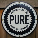 PURE OIL COMPANY PORCELAIN SIGN METAL GAS & OIL SIGNS T PURE OIL COMPANY PORCELAIN SIGN METAL GAS & OIL SIGNS T