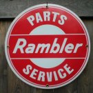 RAMBLER PARTS SERVICE PORCELAIN SIGN METAL ADV SIGN R