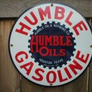 HUMBLE GASOLINE PORCELAIN SIGN METAL GAS STATION SIGNS