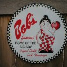 BOB'S HOME OF THE BIG BOY PORCELAIN SIGN METAL SIGNS B BOB'S HOME OF THE BIG BOY PORCELAIN SIGN METAL SIGNS B