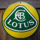 LOTUS PORCELAIN-COATED METAL SIGN ROUND ADV SIGNS L