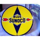 BLUE SUNOCO GASOLINE PORCELAIN SIGN GAS OIL METAL SIGNS BLUE SUNOCO GASOLINE PORCELAIN SIGN GAS OIL METAL SIGNS
