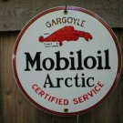 MOBILOIL ARCTIC PORCELAIN-COATED SIGN METAL ADV SIGNS M