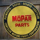 LARGE MOPAR PARTS ROUND TIN SIGN 24"