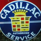   LG CADILLAC TIN SIGN METAL GAS OIL CAR ADV SIGNS C