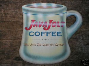 LARGE JAVA JOLT COFFEE HEAVY TIN SIGN