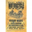 FLAT TRACK MOTORCYCLE RACES SIGN METAL ADV POSTER SIGNS