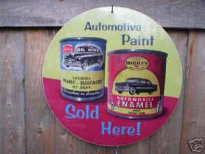  AUTOMOTIVE PAINTS SOLD HERE SIGN AUTO CAR ADV SIGNS S