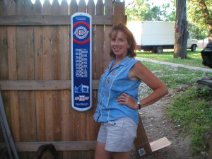 LG CHEVROLET THERMOMETER SIGN PIC METAL CHEVY AD SIGNS