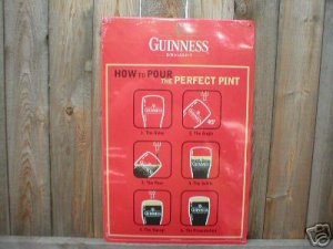 GUINNESS DRAUGHT TIN BEER SIGN