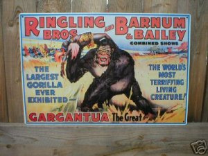   RINGLING BROS CIRCUS TIN SIGN METAL ADV AD SIGNS R