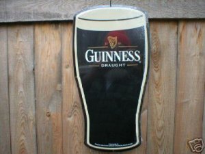 GUINNESS BEER GLASS TIN SIGN RETRO PUB BAR ADV SIGNS G