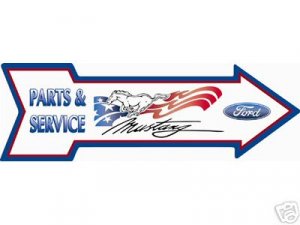 FORD MUSTANG ARROW TIN SIGN METAL ADV CAR SIGNS M