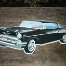 57 CHEVROLET DIECUT TIN SIGN BLACK CAR ADV METAL SIGNS 57 CHEVROLET DIECUT TIN SIGN BLACK CAR ADV METAL SIGNS