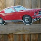 1967 FORD MUSTANG DIE CUT TIN SIGN CAR METAL ADV SIGNS 1967 FORD MUSTANG DIE CUT TIN SIGN CAR METAL ADV SIGNS