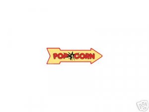POPCORN ARROW RETRO TIN SIGN METAL ADV AD SIGNS P