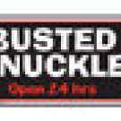 BUSTED KNUCKLE ARROW RETRO TIN SIGN METAL ADV AD SIGNS