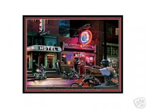 HOT NIGHTS TIN SIGN METAL BAR MOTORCYCLE SIGNS H