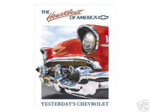 CHEVY HEARTBEAT TRIBUTE TIN SIGN RETRO METAL SIGNS C