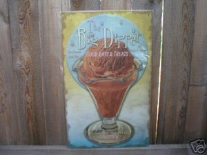THE BIG DIPPER TIN SIGN METAL CHOCOLATE ADV SIGNS C