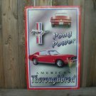 PONY POWER AMERICAN MUSTANG TIN SIGN METAL ADV SIGNS M