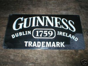GUINNESS BEER IRELAND TIN SIGN METAL IRISH SIGNS I