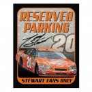 TONY STEWART RESERVED PARKING TIN SIGN METAL ADV SIGNS
