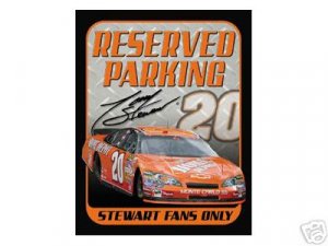 TONY STEWART RESERVED PARKING TIN SIGN METAL ADV SIGNS