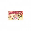   HAMBURGERS HOT AND DELICIOUS SIGN METAL ADV AD SIGNS H