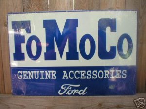 FOMOCO GENUINE ACCESSORIES FORD TIN SIGN METAL SIGNS F