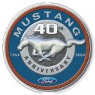 MUSTANG 40TH ROUND TIN SIGN METAL RETRO ADV SIGNS M