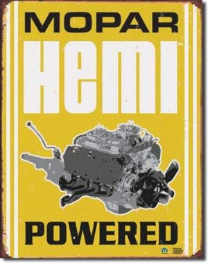 HEMI POWERED TIN SIGN RETRO METAL ADV SIGNS H