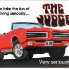 PONTIAC GTO THE JUDGE TIN SIGN .. METAL RETRO ADV SIGNS