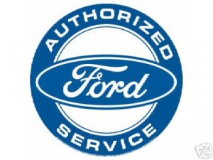AUTHORIZED FORD SERVICE TIN SIGN METAL ADV CAR SIGNS F