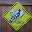 BETTY BOOP DANGEROUS CURVES AHEAD SIGN MOTORCYCLE SIGNS