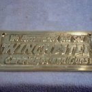  BRASS WINCHESTER GUN & CARTRIDGE SIGN  W