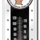 BUSTED KNUCKLE THERMOMETER SIGN METAL ADV SIGNS B