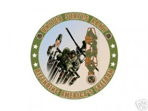 US ARMY ROUND TIN SIGN METAL MILITARY SIGNS N