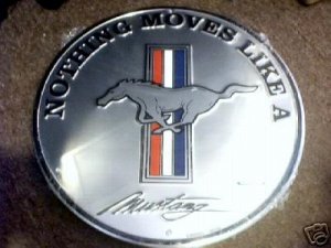 MUSTANG ROUND TIN SIGN FORD RETRO CAR AUTO ADV SIGN F