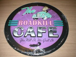 ROADKILL CAFE TIN SIGN METAL RETRO ADV SIGNS R