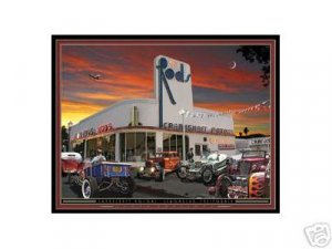 CRANKSHAFT MOTORS TIN SIGN RETRO HOT ROD SIGNS C