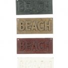 1 TAN VINTAGE STYLE CAST IRON TAN BEACH SIGN PLAQUE B 1 TAN VINTAGE STYLE CAST IRON TAN BEACH SIGN PLAQUE B