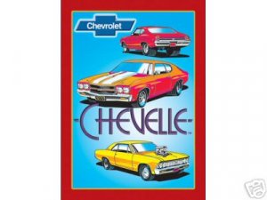 CHEVROLET CHEVELLE TIN SIGN METAL CHEVY CAR BAR SIGNS C