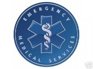 EMERGENCY MEDICAL SERVICES TIN SIGN METAL ADV SIGNS E